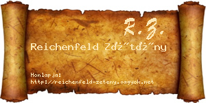 Reichenfeld Zétény névjegykártya